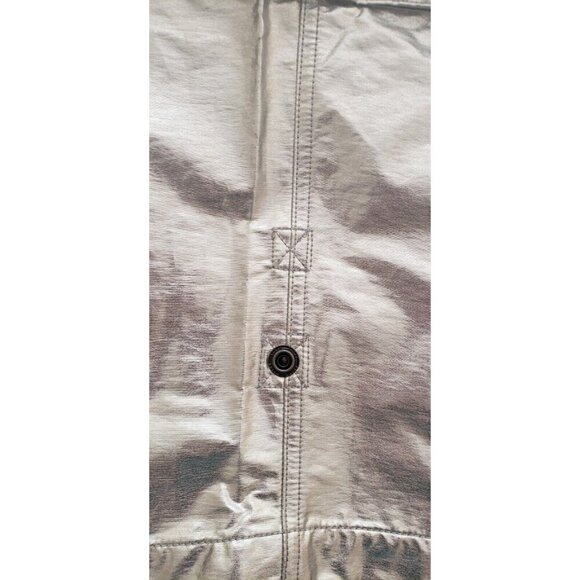 NEW FREE PEOPLE MOVEMENT MESMERIZE ME SHINE PANTS SILVER SZ SMALL - Picture 8 of 15